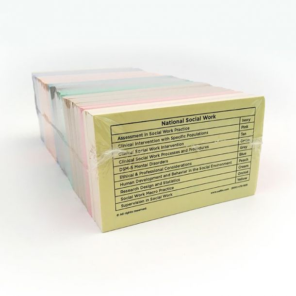Social Work Color-Coded Flashcards